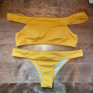 Cheeky Yellow off the shoulder bikini